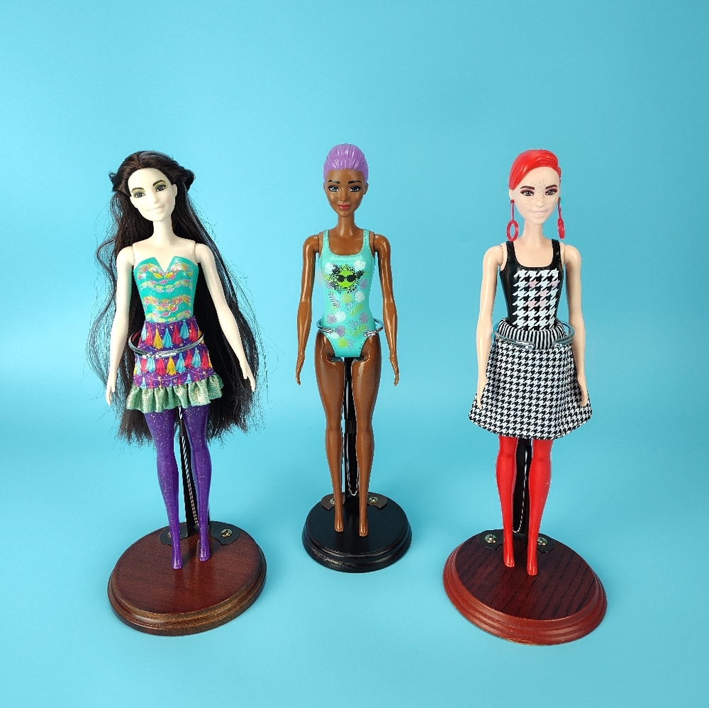 Mattel Barbie Color Reveal Dolls Molded Hair Lot of 3 OOAK or Play